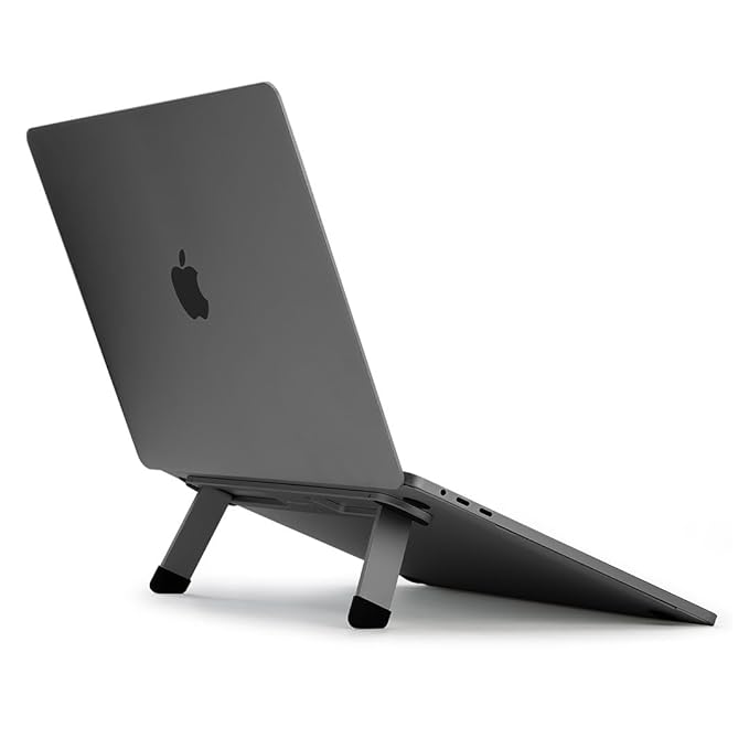 Tabletop Osgo - Adjustable Folding Laptop/Tablet Stand | Ideal tilt for Drawing/Writing/Viewing | Aluminum Finish | Suitable for Table/Desk/Bed |