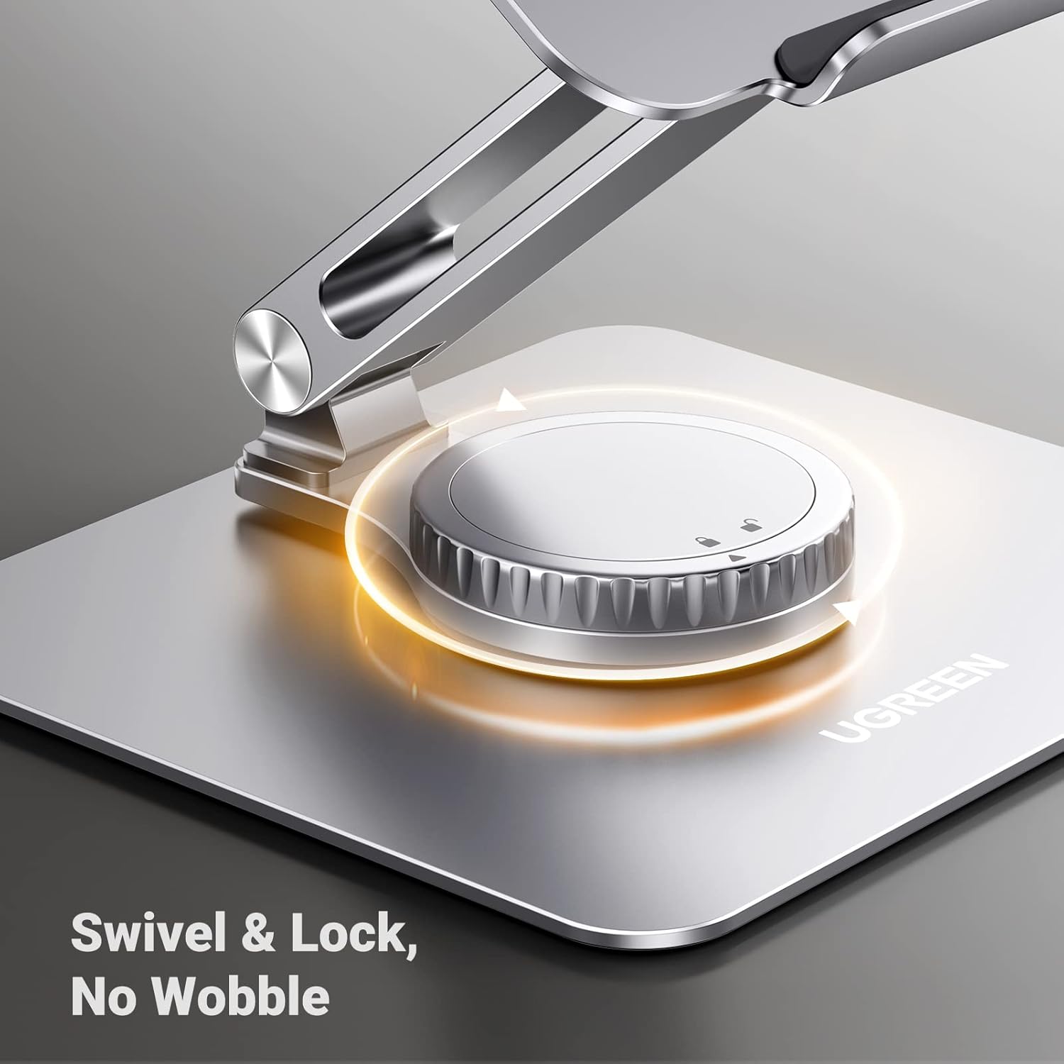 UGREEN Laptop Stand for Desk Adjustable 360 Rotating Base Compatible with MacBook Pro Air Stand, Lenovo Ideapad 3, Dell Chromebook, HP Notebook up to 17.3 Inch