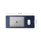 DailyObjects Felt Desk Trio Bundle with Desk Mat|Coaster|Orb Mouse Pad - Limited Edition - Blue