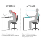 Tabletop Osgo - Adjustable Folding Laptop/Tablet Stand | Ideal tilt for Drawing/Writing/Viewing | Aluminum Finish | Suitable for Table/Desk/Bed |