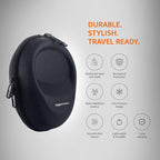 Headphone Carrying Case for Universal Oversized Over-Ear Headset, Shockproof, Water Repellent, Anti-Pressure Portable Protective Pouch/Storage Bag, Black