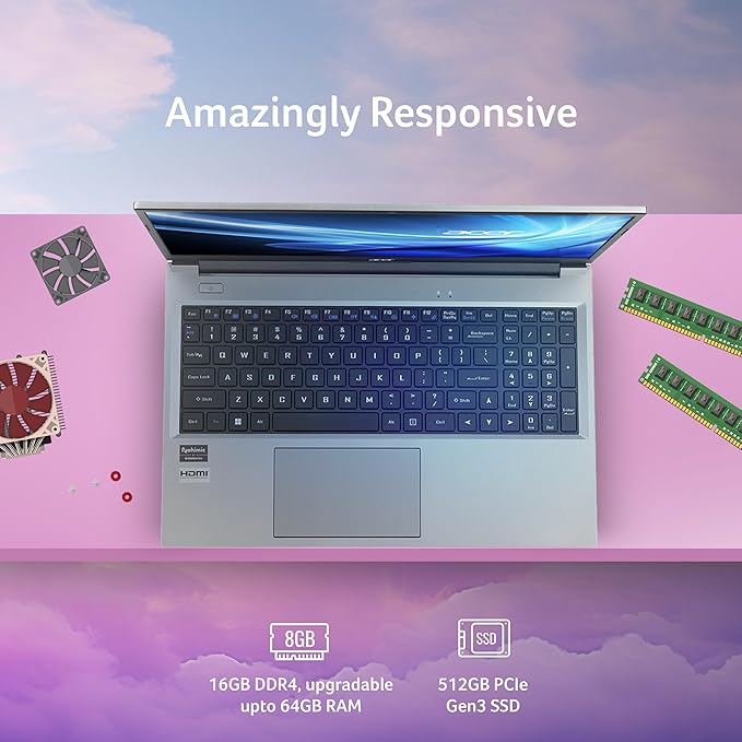 Acer Aspire Lite, Intel Core i5 13th Gen - 1334U, 16GB RAM, 512GB SSD, Full HD 15.6"/39.62 cm, Windows 11 Home, MS Office, Steel Gray, 1.59 KG, AL15-53, Metal